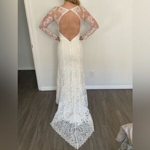 Rebecca Schoneveld lace wedding dress , long sleeves, low back